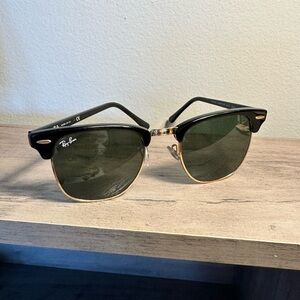 Ray-Ban Black and Gold Sunglasses